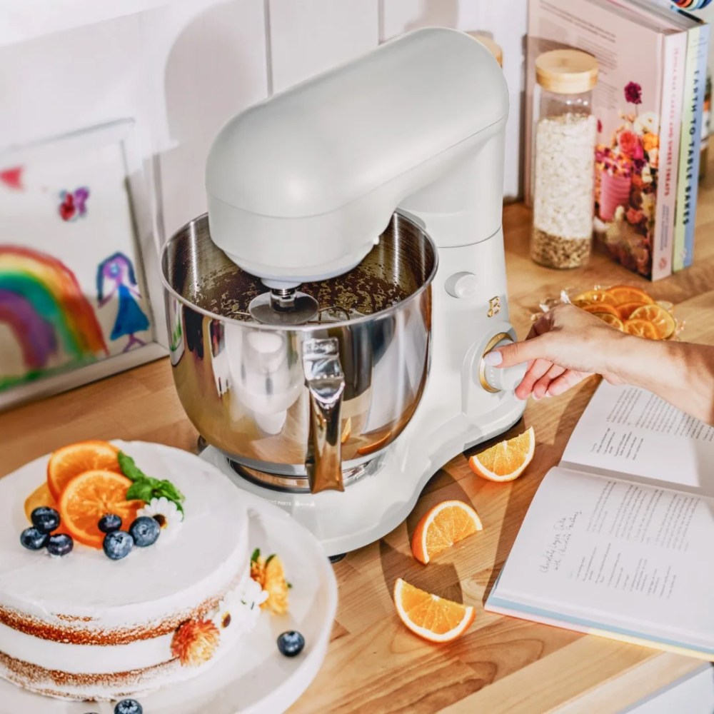 Beautiful 5.3 Qt Stand Mixer,White Icing with Flat Beater,Dough Hook,Balloon Whisk - Image 14
