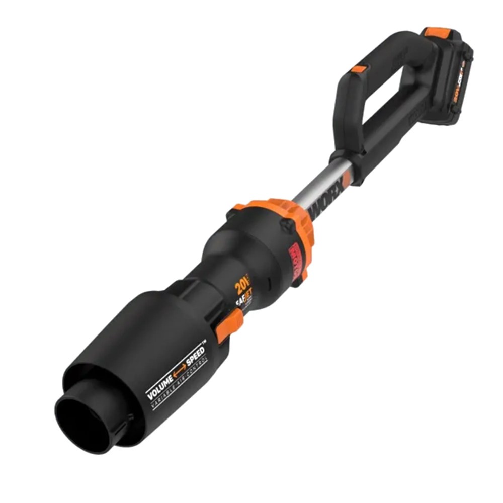 Worx WG543 130 MPH at 410 CFM Battery-Powered Cordless Leaf Blower,Sonic Turbine Technology