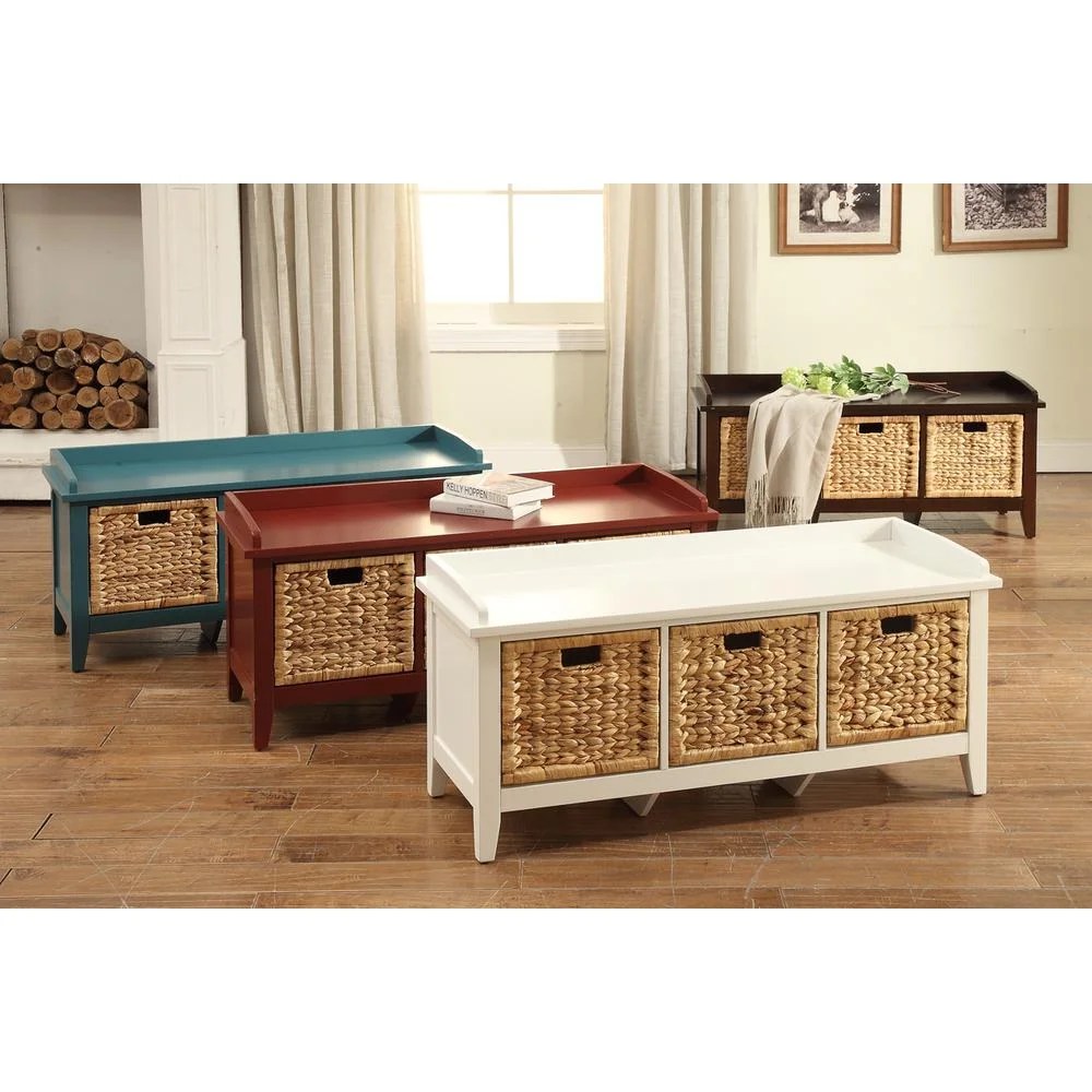 ACME Flavius Storage Bench in Teal