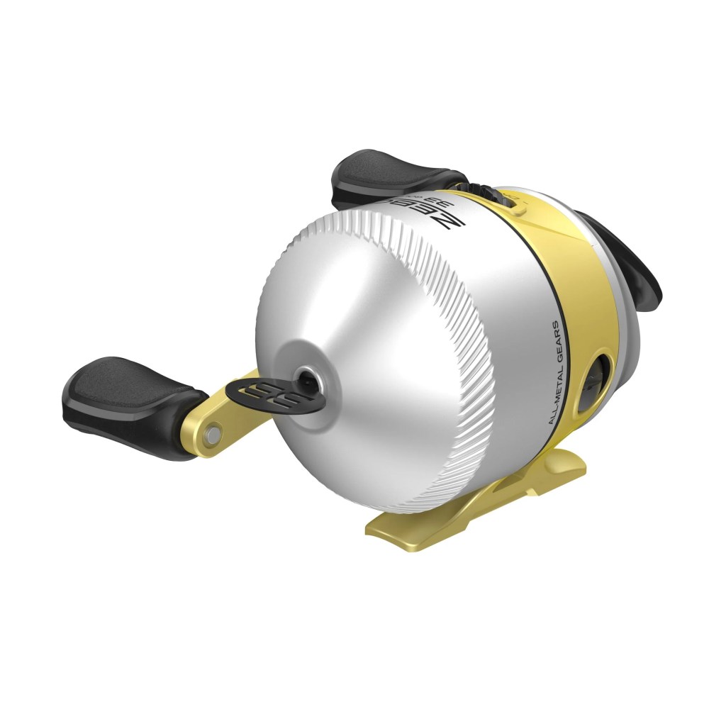 Zebco 33 Gold Spincast Fishing Reel, Size 30 Reel, Silver/Gold - Image 4