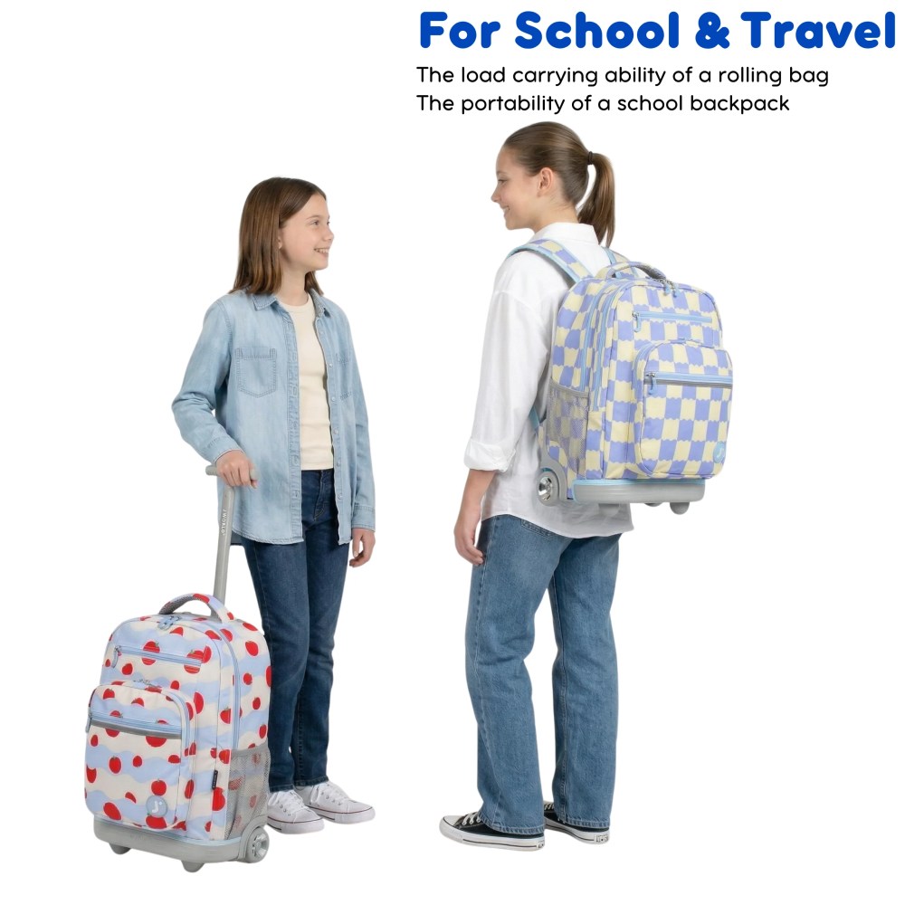 J World Unisex Sundance 20" Rolling Backpack with Laptop Sleeve for School and Travel, Camo - Image 3