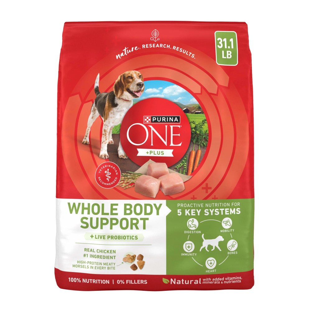 Purina ONE Plus Whole BodySupport Chicken Flavor Dry Dog Food,  31.1 lb Bag