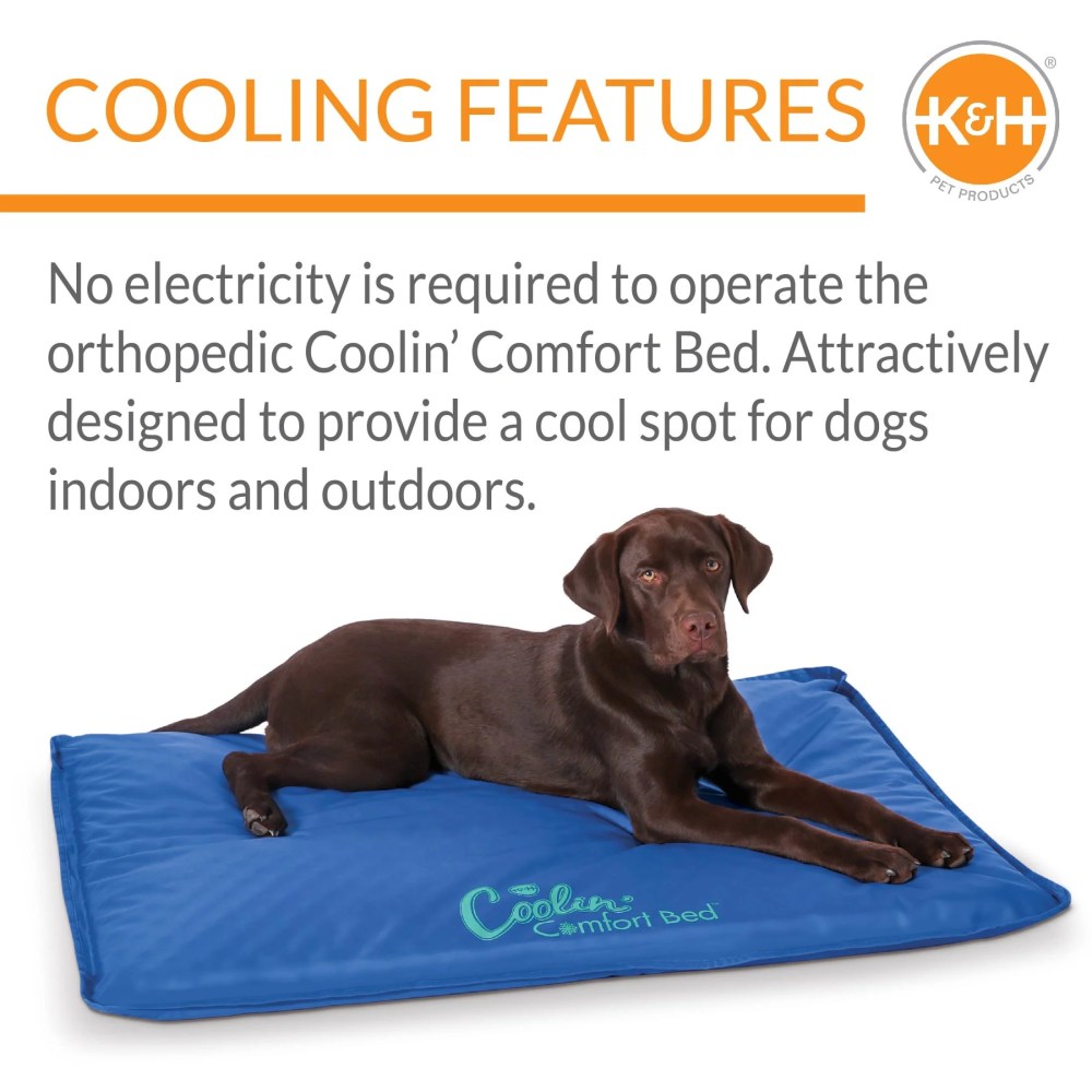 K&H Pet Products Coolin' Comfort Bed Blue Large 32 X 44 Inches - Image 7