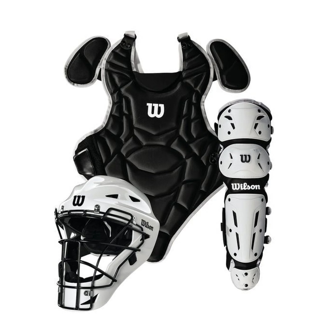 Wilson EZ Gear 2.0 Catcher's Gear Kit - Black,  Large/X-Large (Ages 7-12)