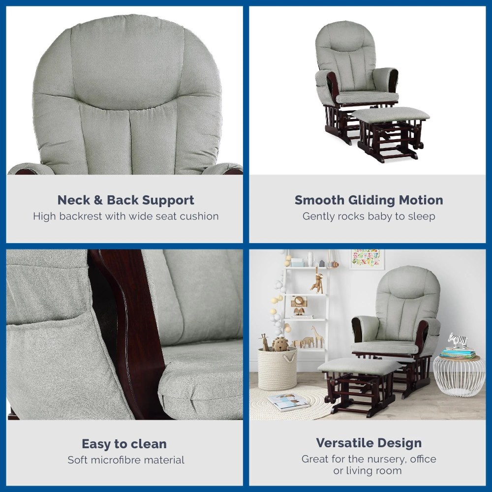 Baby Relax Huntington Nursery Glider & Ottoman - Image 3
