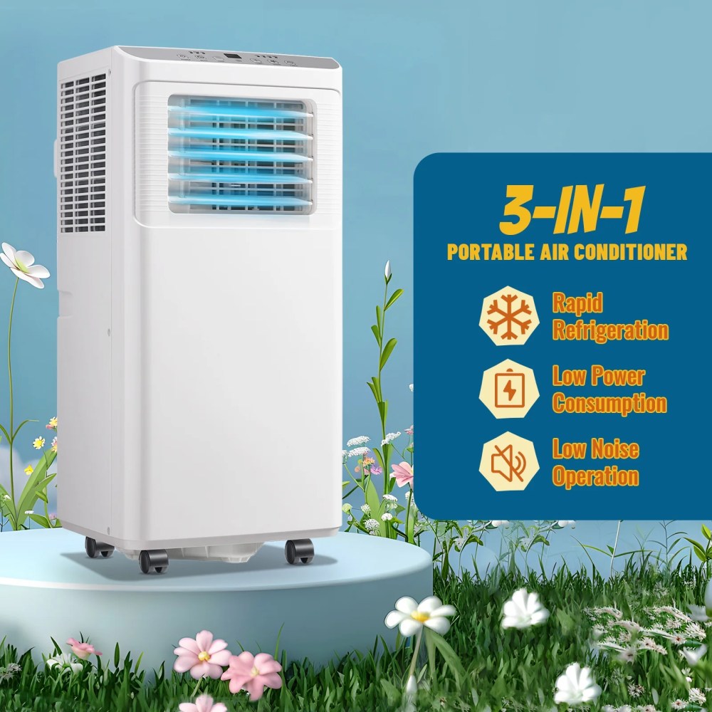 WANAI Portable Air Conditioner,8000 BTU AC Units with Cooling,Fan,Dehumidifier,Sleep Mode,Remote Control - Image 8