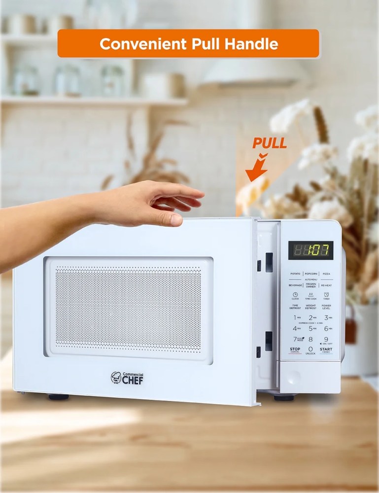 Commercial Chef CHM770W 0.7 Cubic Feet Microwave Oven,White - Image 6
