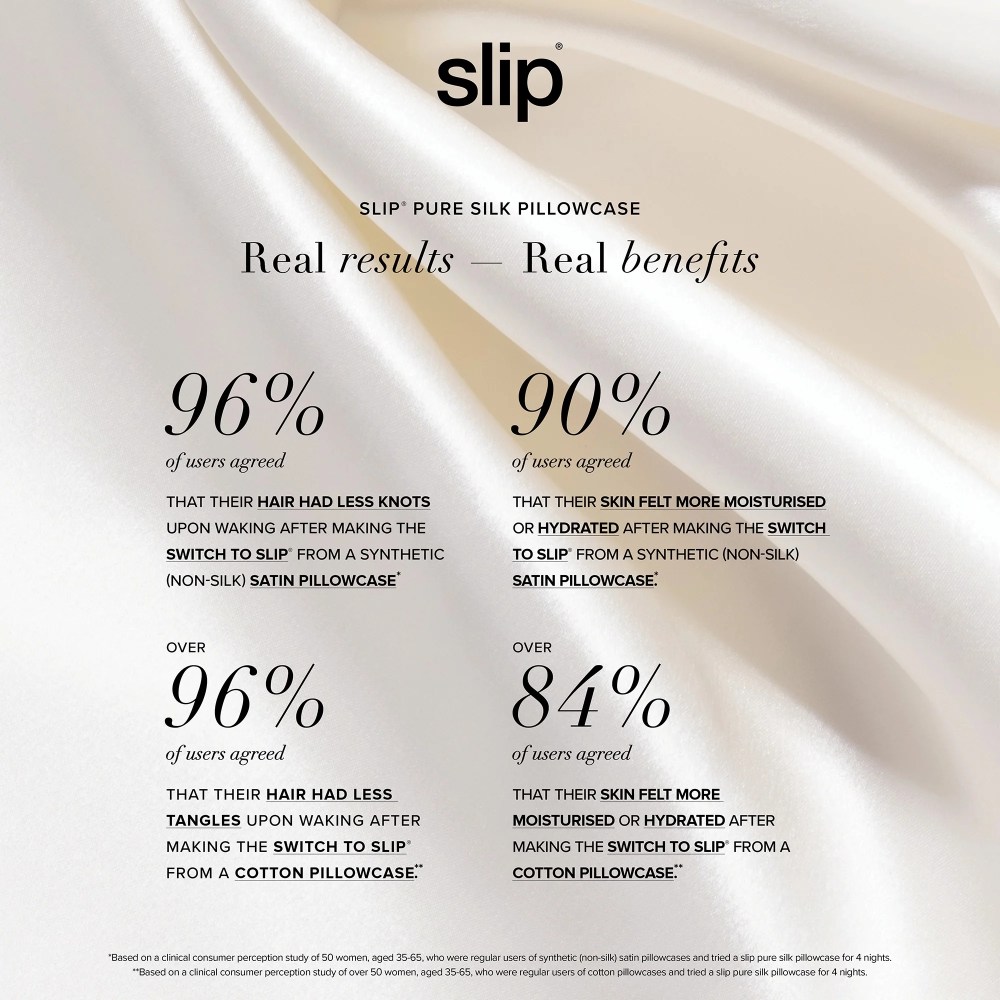 Slip Pure Silk 360 Thread Count Black Silk Pillowcase, King - Image 2