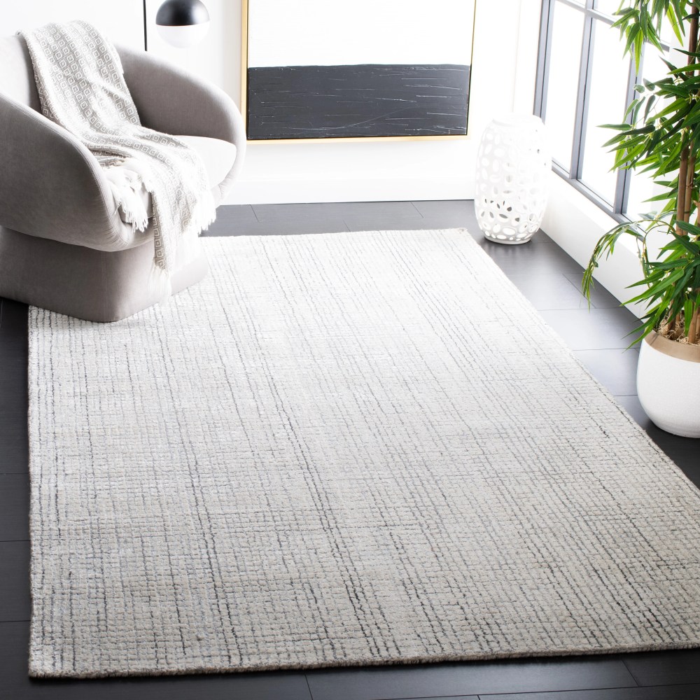 SAFAVIEH Abstract Dalia Geometric Area Rug, Ivory/Gray, 10" x 14"