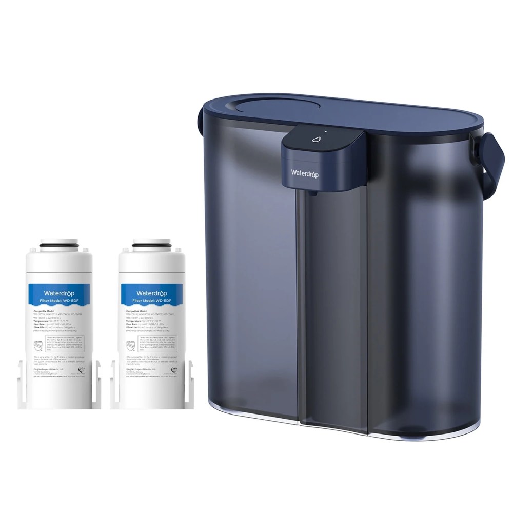 Waterdrop Compact Electric Water Filter Pitcher, 200GallonWater, With 2 Filter
