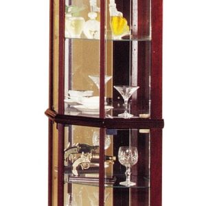 ACME Huxley Corner Curio Cabinet in Cherry