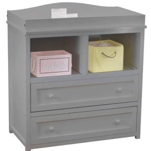 AFG Baby Furniture Leila 2-Drawer Changing Table,Gray