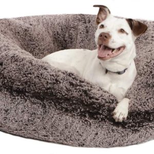 Bessie and Barnie Signature Frosted Willow Luxury Shag Extra Plush Faux Fur Bagel Pet/ Dog Bed