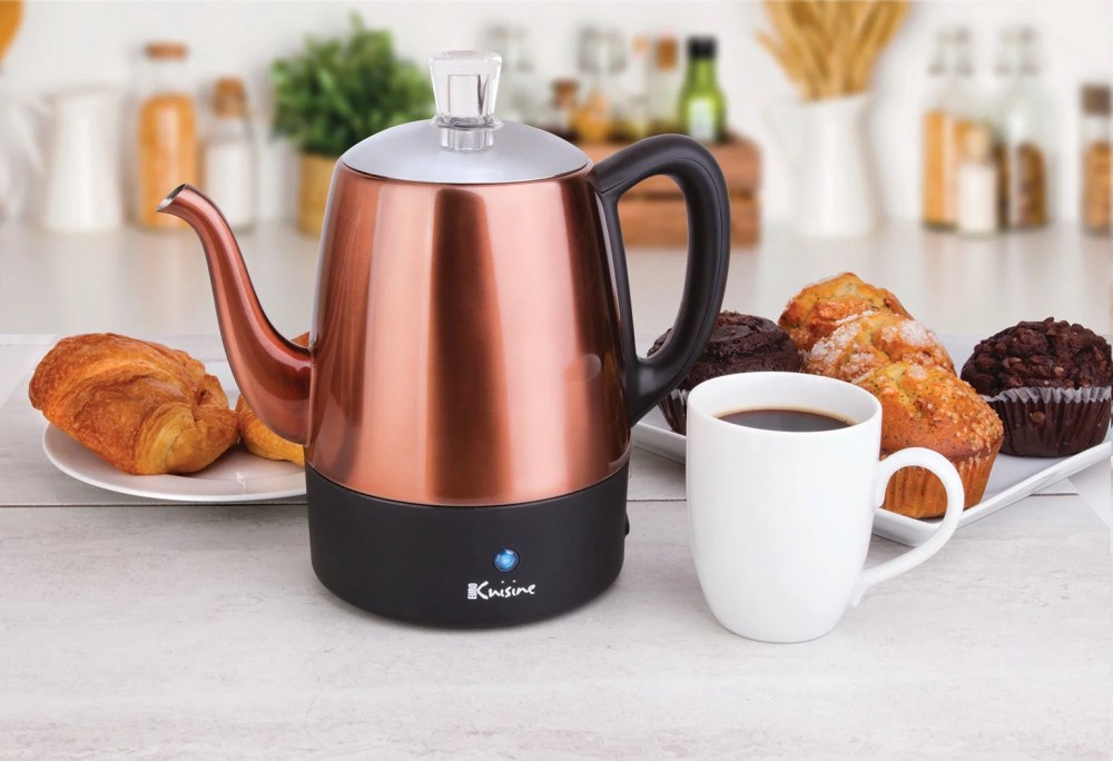 Euro Cuisine Copper 4 Cup Coffee Percolators - Image 4