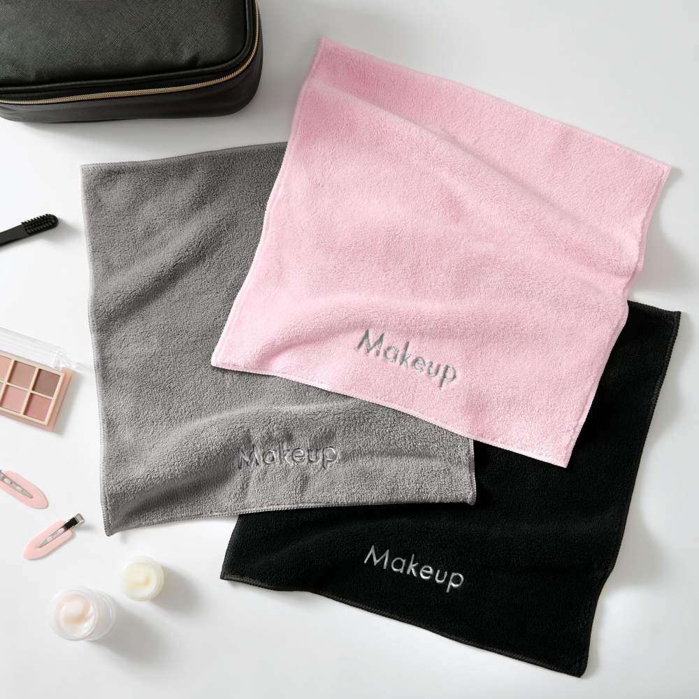 Arkwright Makeup Remover Wash Cloth - Coral Fleece Microfiber Face Towels - 13 x 13 in. - (Bulk Case of 108) Black - Image 3