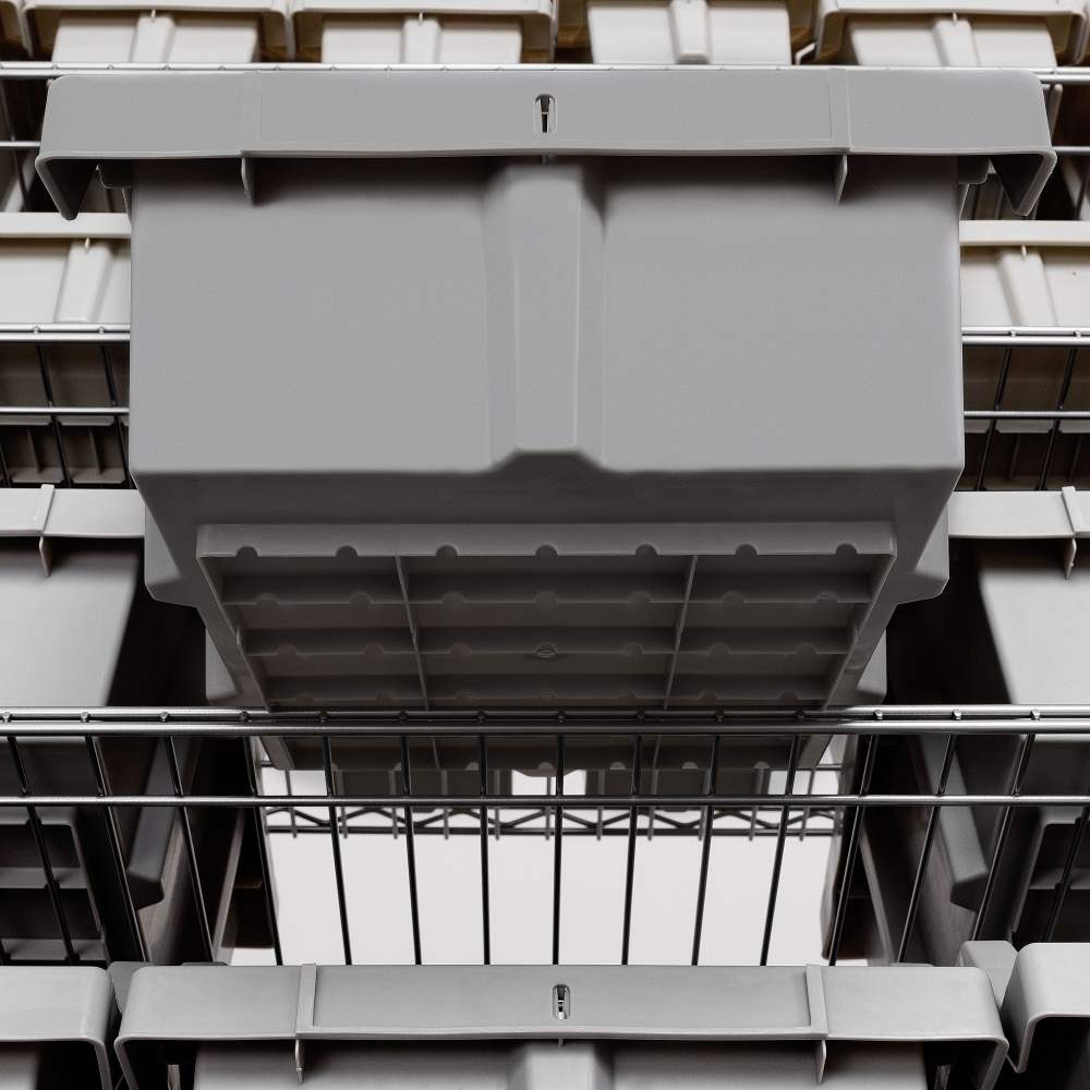 Seville Classics Extra-Wide 7-Tier NSF 21-Bin Rack, 48" W x 14" D x 56" H, Gray - Image 16