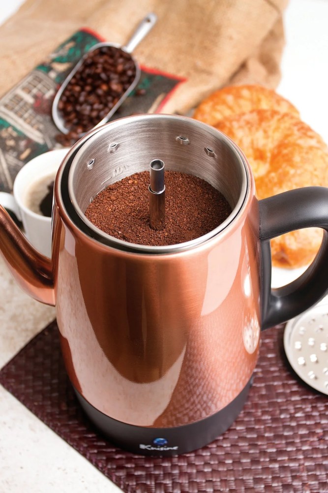 Euro Cuisine Copper 4 Cup Coffee Percolators - Image 5