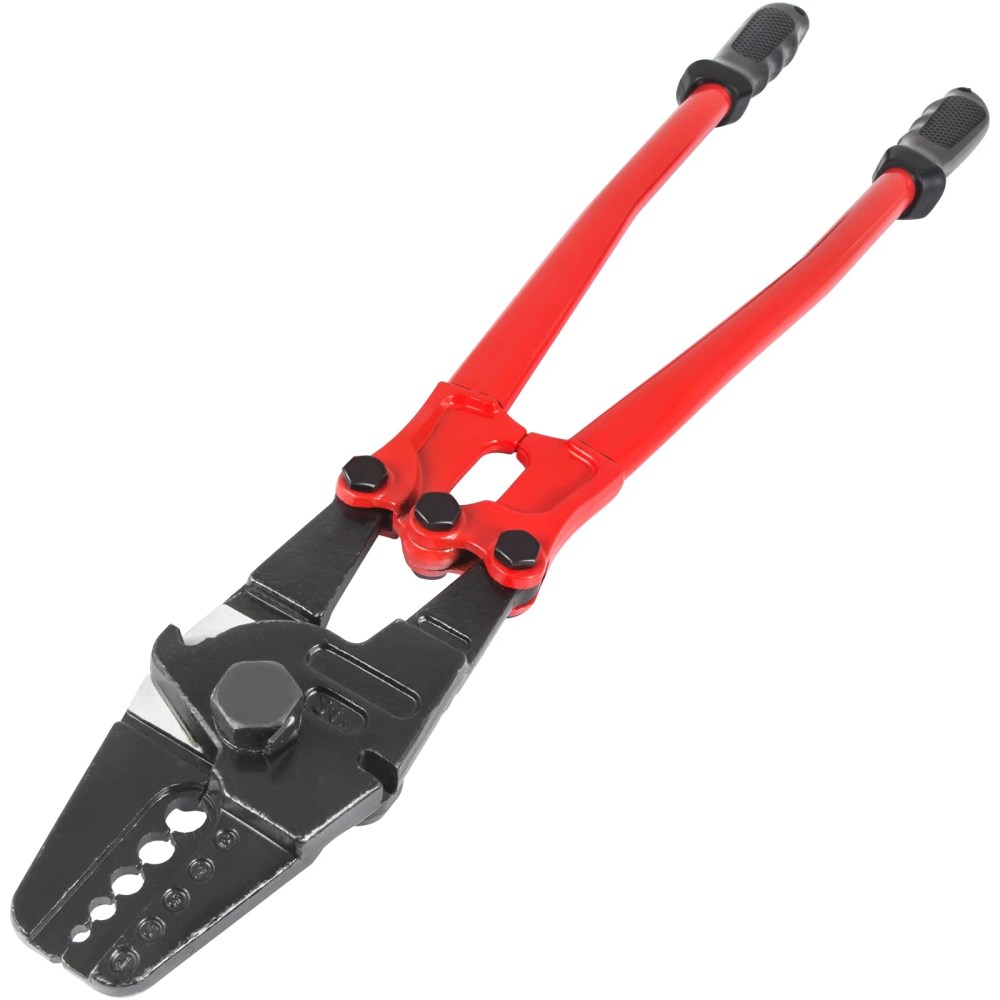 VEVORbrand Hand Swager Crimper 24", Swaging Tool 5 Cavity 1/16" 3/32" 1/8" 5/32" 3/16", Hand Cimping Tool for Copper Aluminum Oval Sleeves and Stop Sleeves,Swage Tool Long Hand