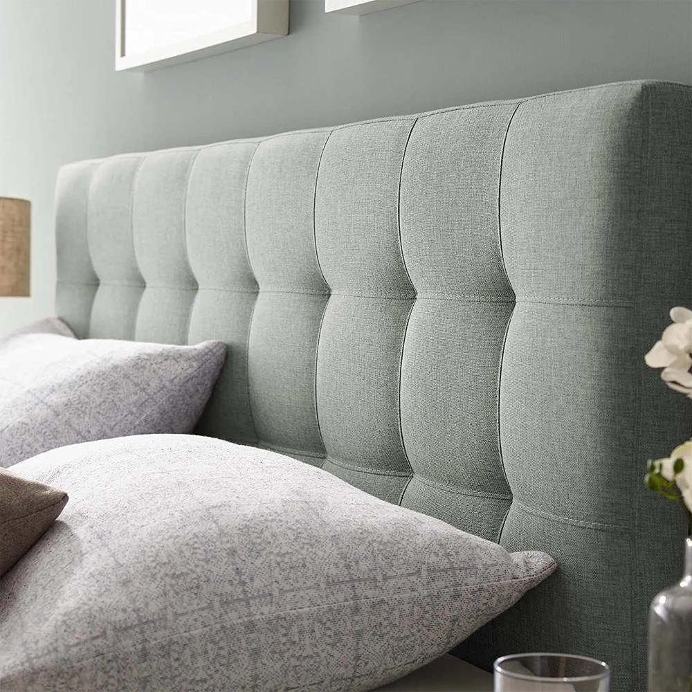 Modway Lily Full Upholstered Polyester Fabric Headboard in Gray - Image 9