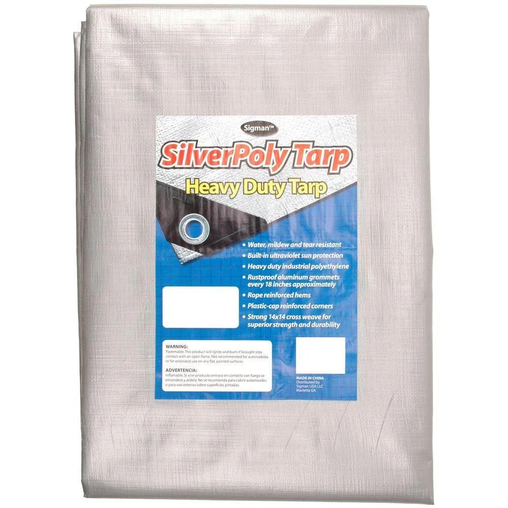 Sigman 16" x 32" Silver Heavy Duty Tarp