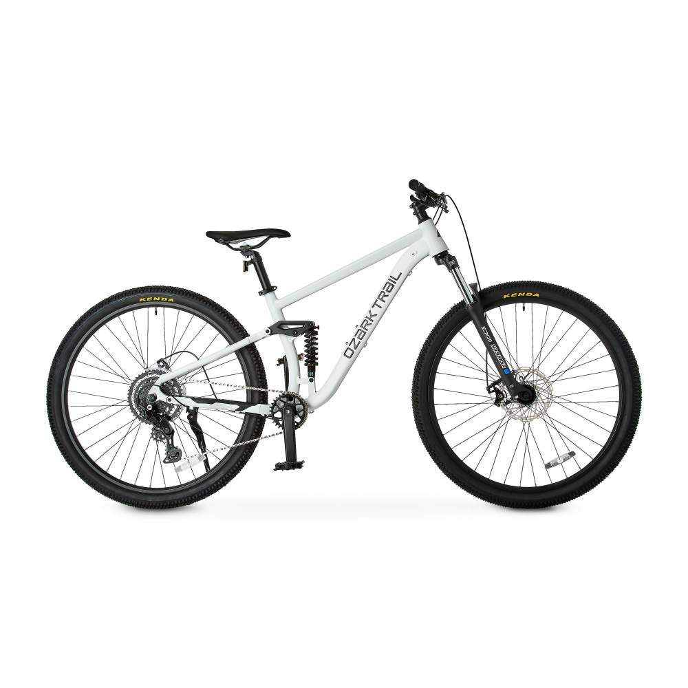 Ozark Trail 29" FS.2 Slalom Full Suspension Mountain Bike, 29" Wheels, Medium Frame, Fits Riders 5'6" - 5'9", Off-White, Adult