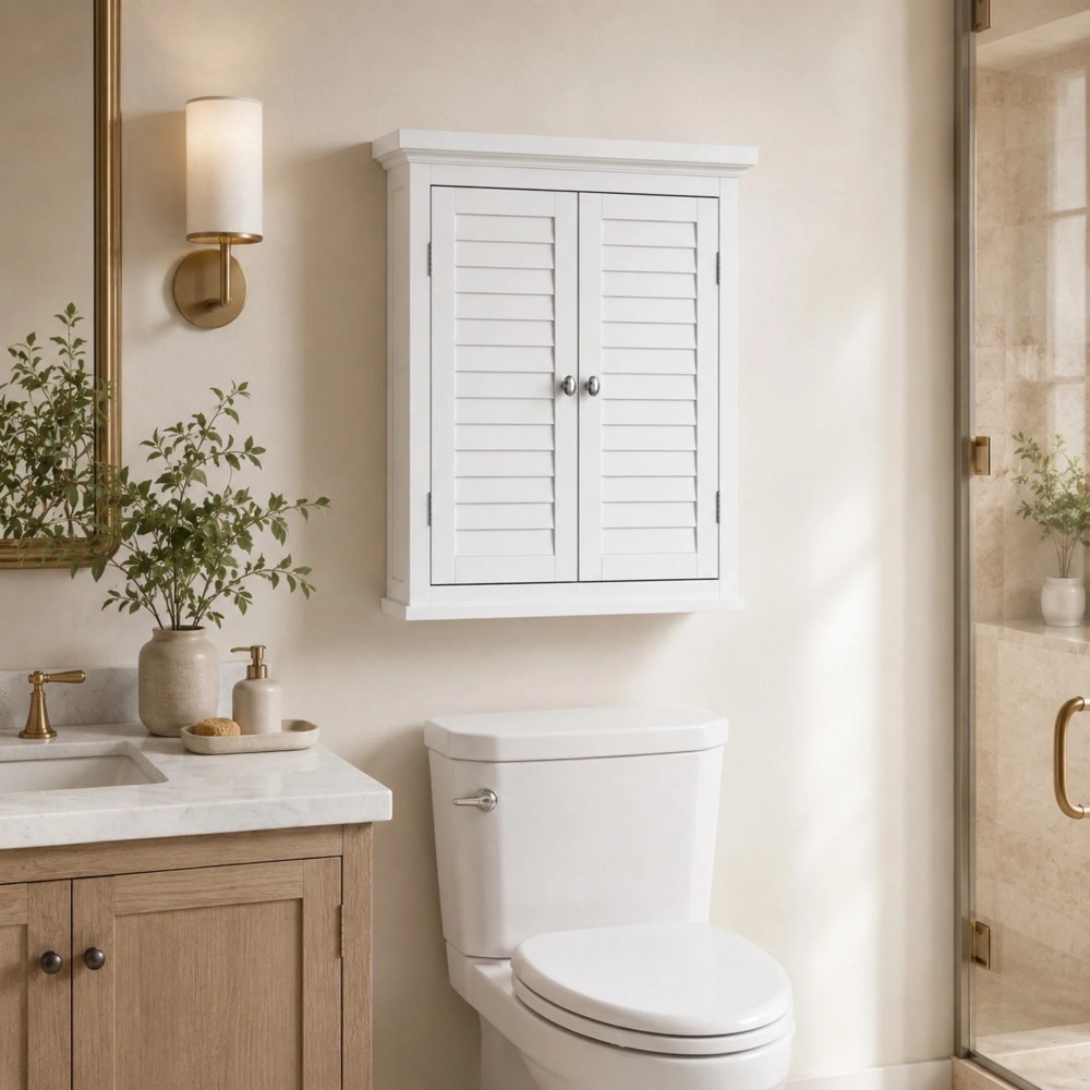 Teamson Home Glancy 20" x 24.02" Removable Wall Cabinet, White - Image 3