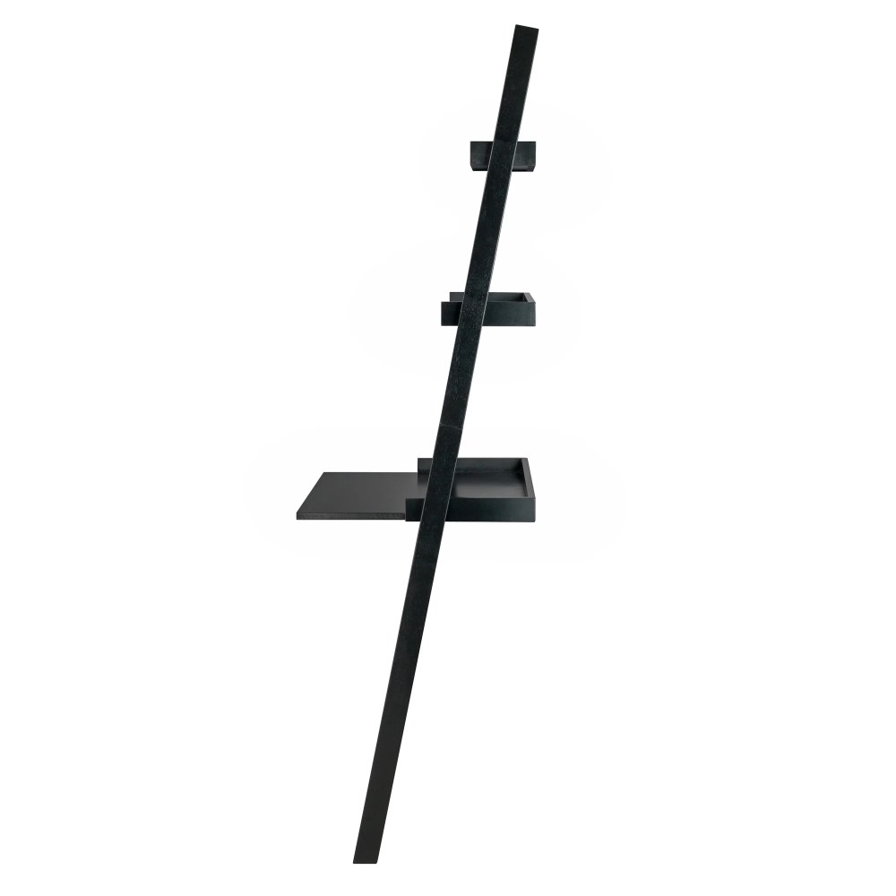 Winsome Wood Bellamy Leaning Desk with 2 Shelves,Black Finish - Image 8
