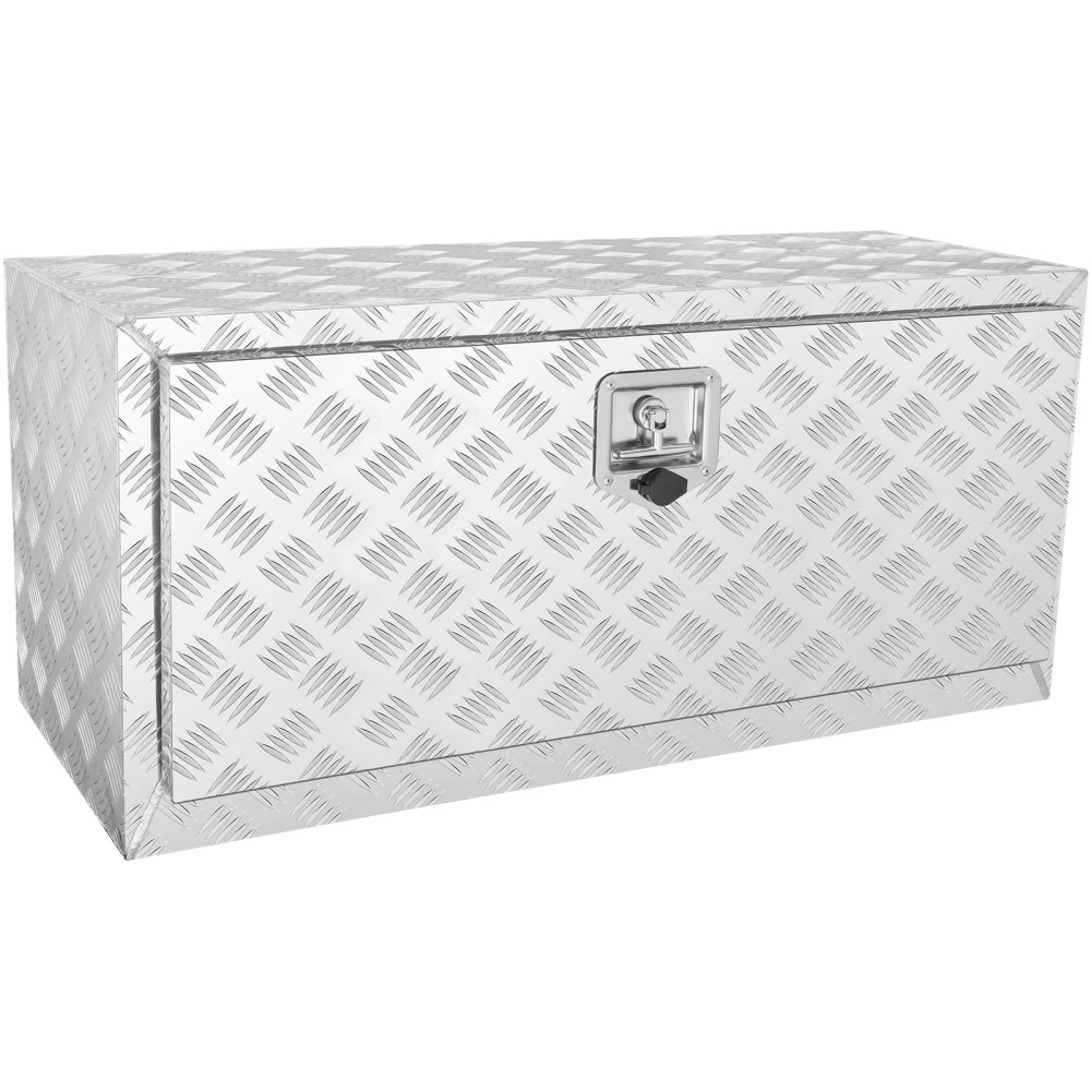 VEVOR Underbody Truck Box UTTB-361416 36" x 14" x 16" Aluminum Pickup Tool Box Trailer Storage Box with T-shaped Handle Hinge for RV Van ATV Truck