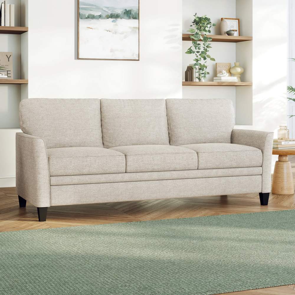 Mainstays Kensington 80" 3 Seat Classic Modern Couch,Beige