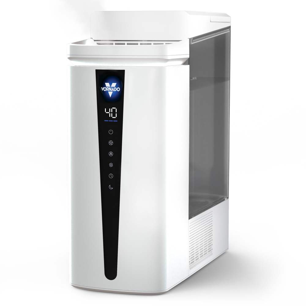 Vornado MISTIC 8 Whole Room Ultrasonic Humidifier,Top-Fill,Aromatherapy,2-Gallon Tank,3-Gallon Output,Warm or Cool Mist Humidifier,Automatic Humidity Control,Included Scent Pads