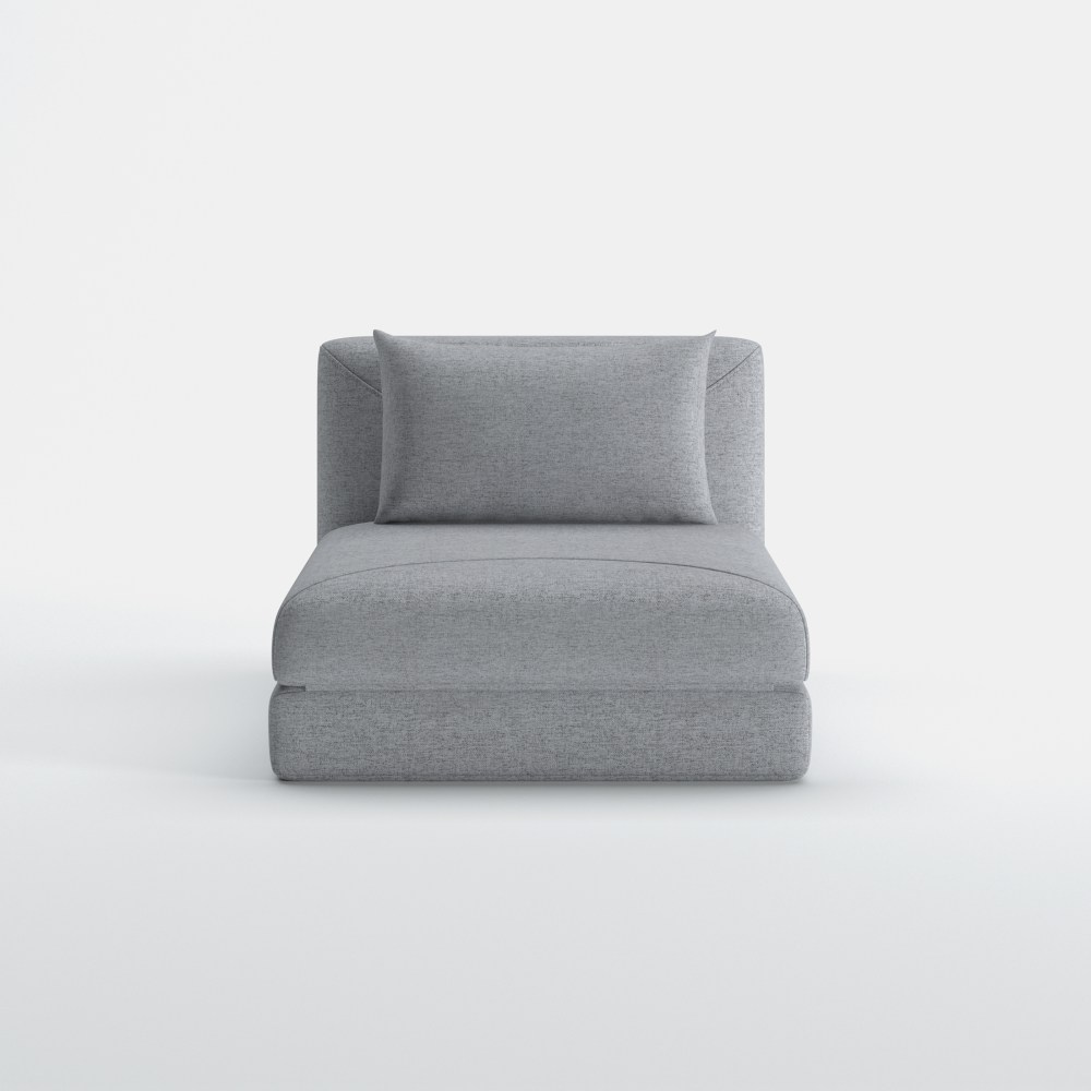 A&D Home Santa Futon Convertible Chair,Light Gray