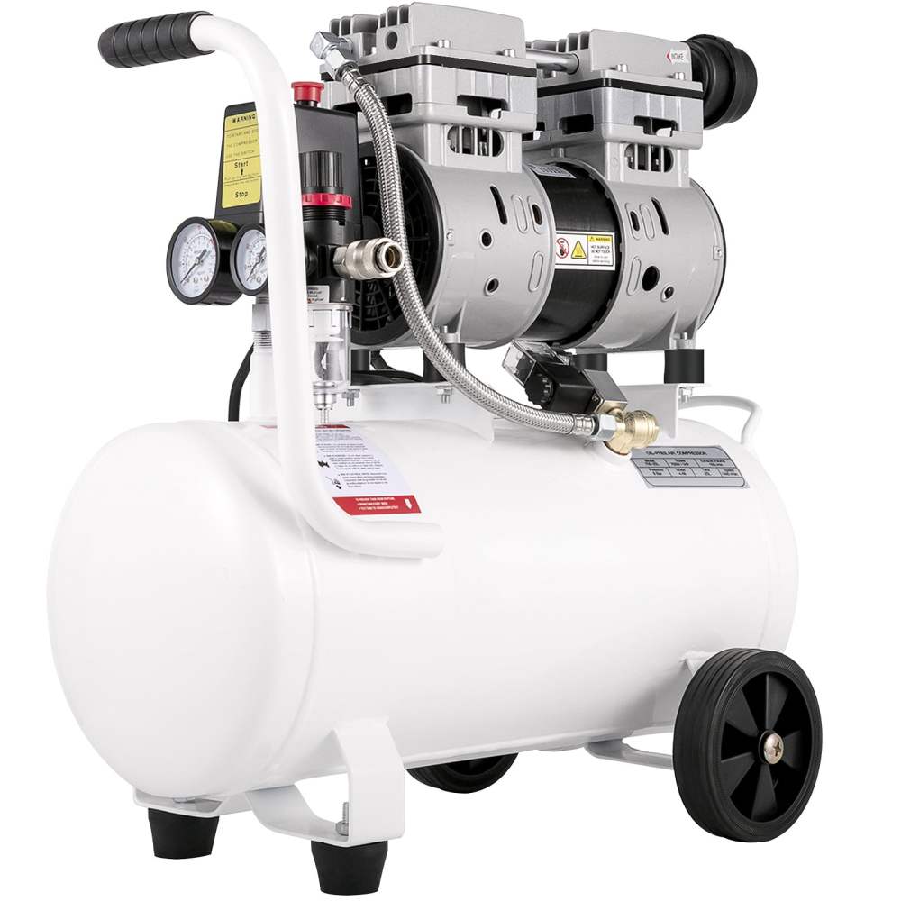 BENTISM Air Compressor 6.6 Gallon,Portable Air Compressor 1 HP,Oil Free Air Compressor Steel Tank 750W,Pancake Air Compressor 115 PSI,Ultra Quiet Compressor for Home Repair,Tire Inflation