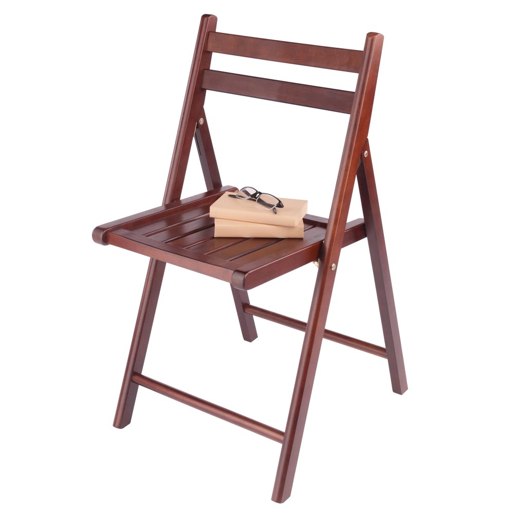 Winsome Robin 4-PC Folding Chair Set,Walnut Finish - Image 7