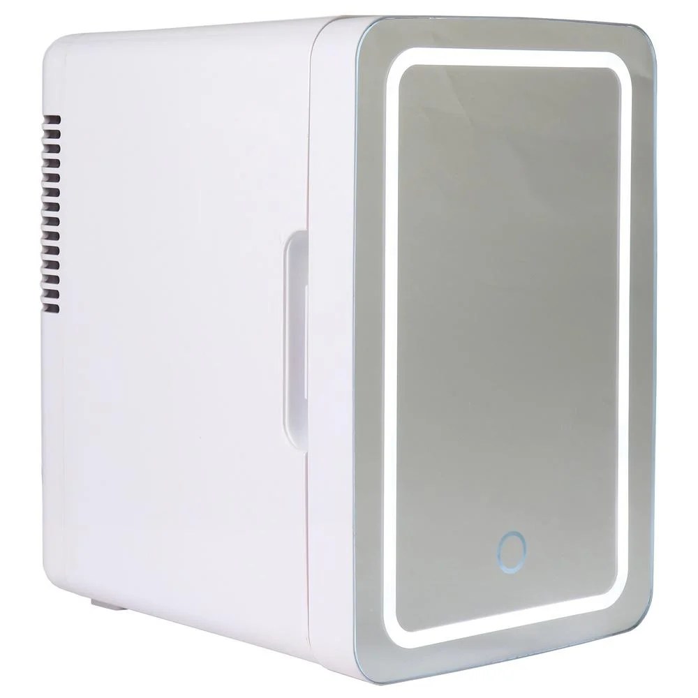 Koolatron Cosmetics Fridge w/ LED Lighted Makeup Mirror 12V 110V,6L