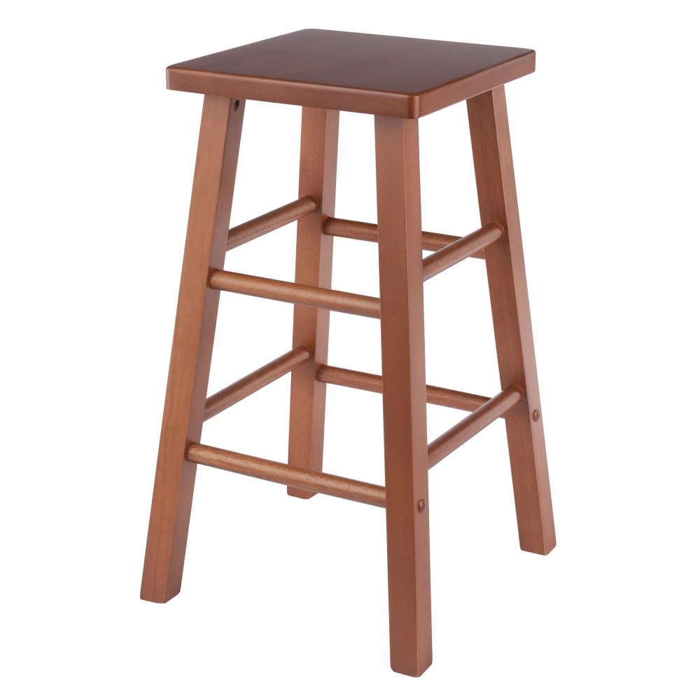 Winsome Carrick Square Seat Counter Stool,Teak Finsh