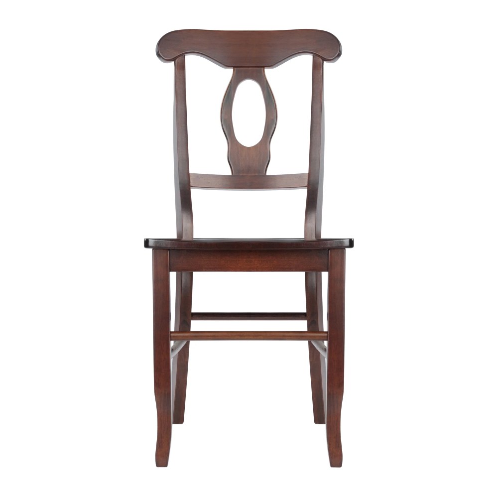 Winsome Renaissance 2-Piece Keyhole-Back Dining Chair Set,Walnut Finish - Image 2