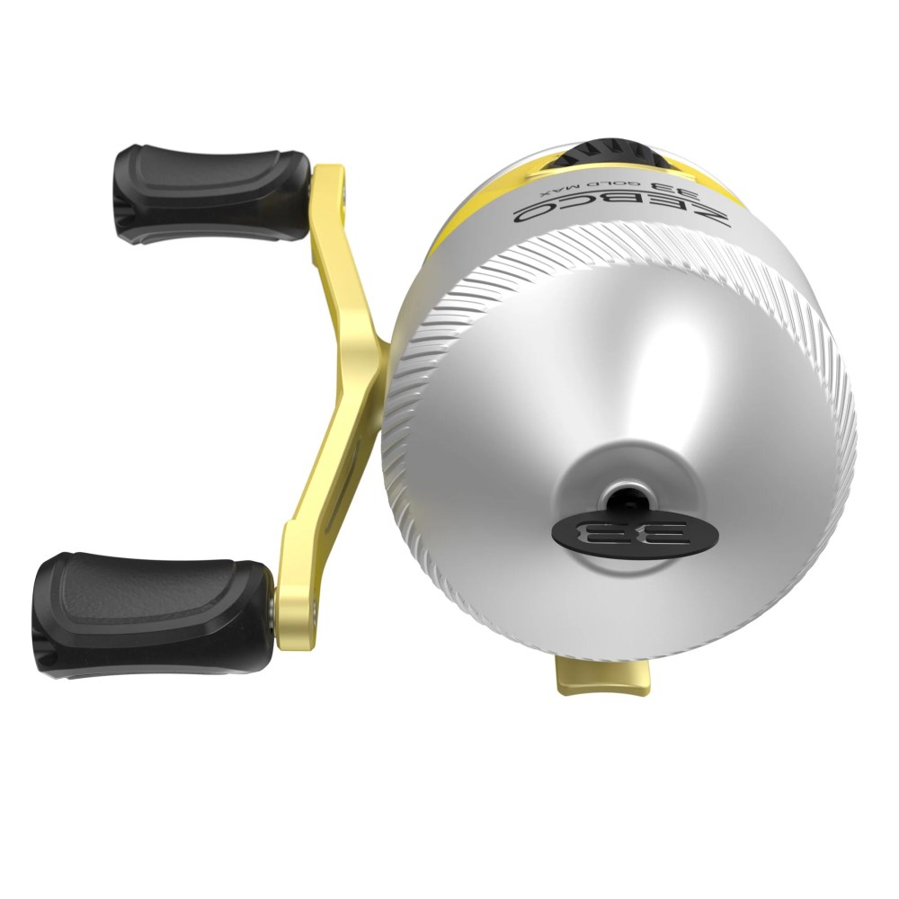 Zebco 33 MAX Gold Spincast Fishing Reel, Size 60 Reel, Silver/Gold (Clam Package) - Image 6