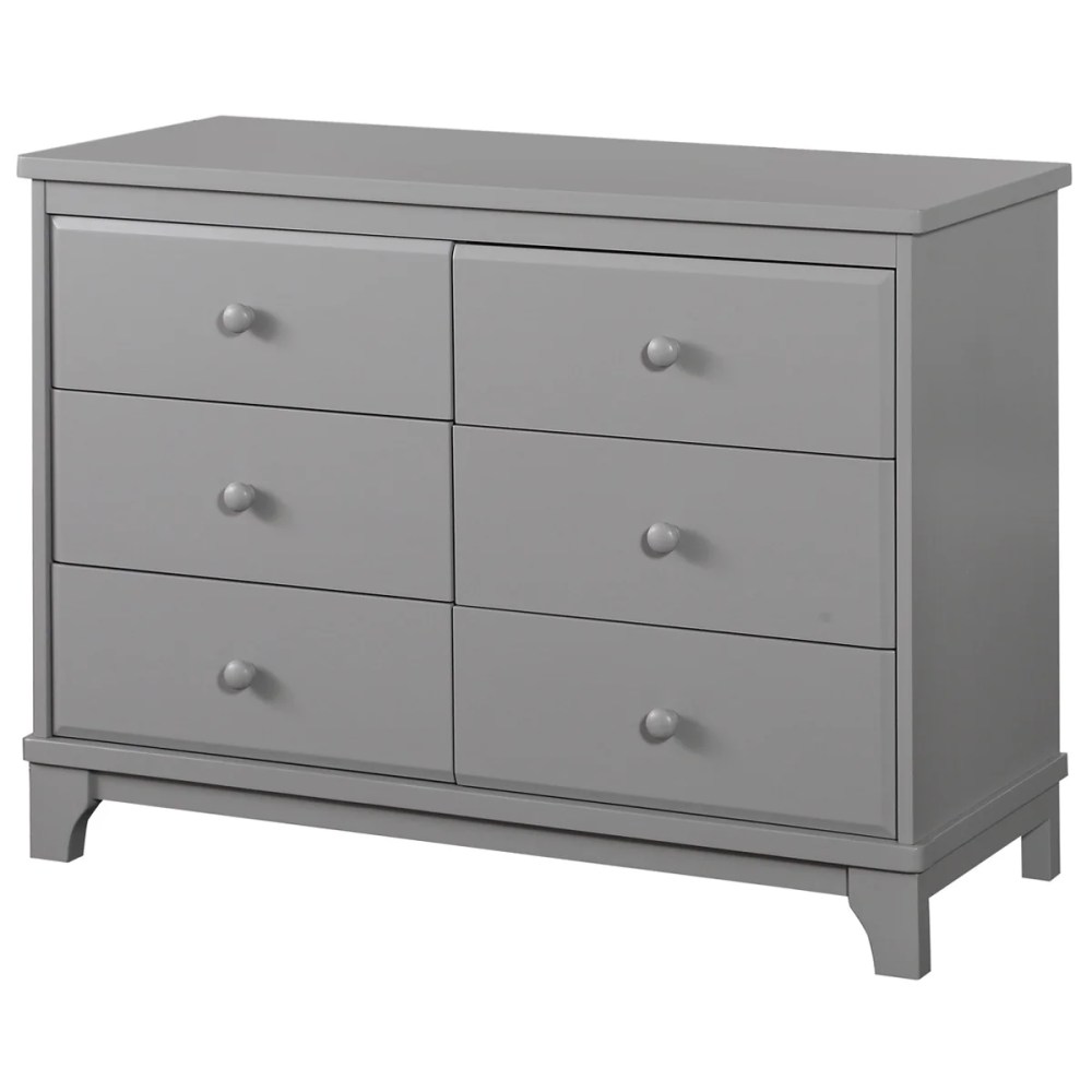 Angel Line Heather 6 Drawer Double Dresser,Gray
