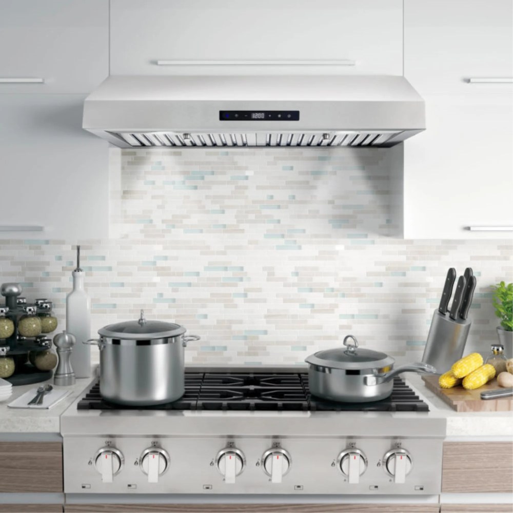 30 in. Ducted Under Cabinet Range Hood,Matte Black with LED Lights
