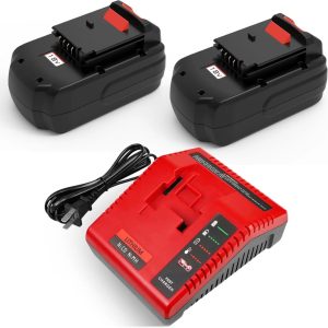 2-Pack 4.5Ah 18 Volt Replacement Battery for Porter Cable PC18B 18V Cordless Tool NiCd NiMh & Lithium Batteries Battery Charger