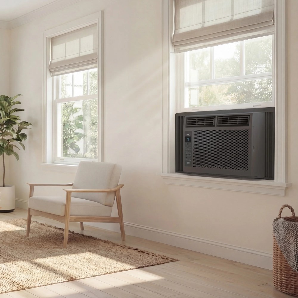 TCL 5, 000 BTU Window Air Conditioner (Black) - 150 Sq ft, LED Display, Included Remote, Compact, Dorm Friendly - W5W3M-B - Image 7
