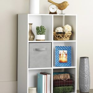 Whitmor 3 Shelf Cube Bookcase Organizer - 6 Section - White - Adult Use