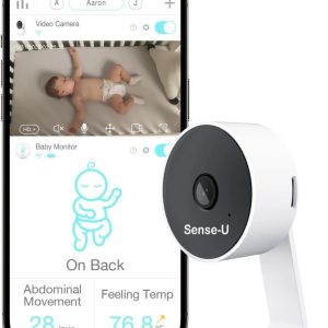 Sense-U HD Video Baby Monitor with 1080P HD WiFi Camera and Background Audio, Night Vision, 2-Way Talk, Motion Detection & No Monthly Fee (Compatible Smart Baby Monitor)