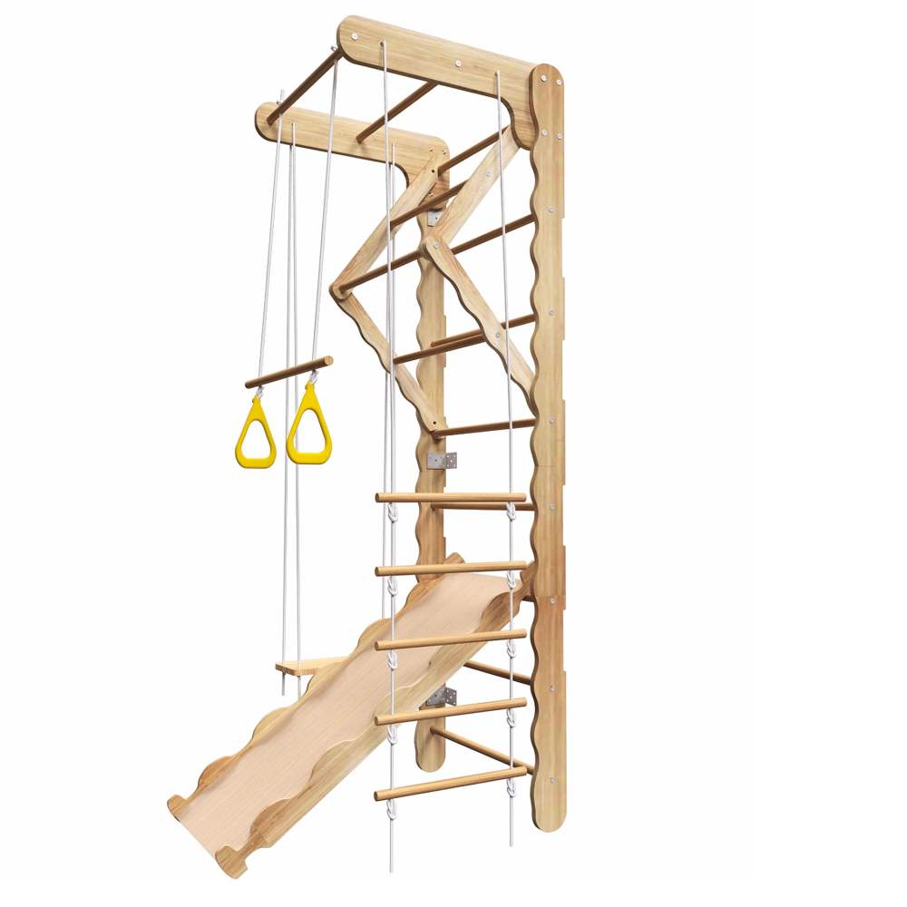 Natural Wood Indoor Wall Climbing Jungle Gym Playset Kids Pikler Triangle Transformable Ladder,  House,  Shapes Montessori Climbing Set & Fun Activity Center Stable Structure & Variable Height Options