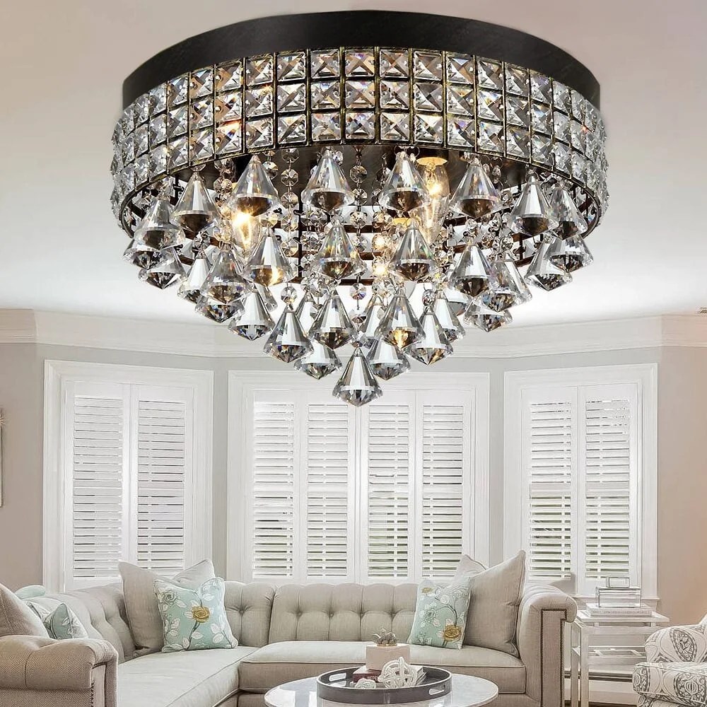 Melly 3-light Antique 16-inch Crystal Chandelier - Image 3