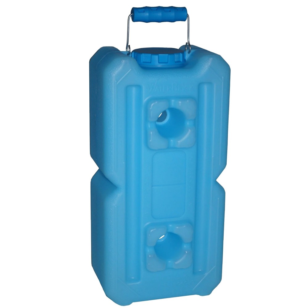 WaterBrick Stackable 3.5 Gallon Blue Water & Food Storage Container - 6 Pack - Image 9