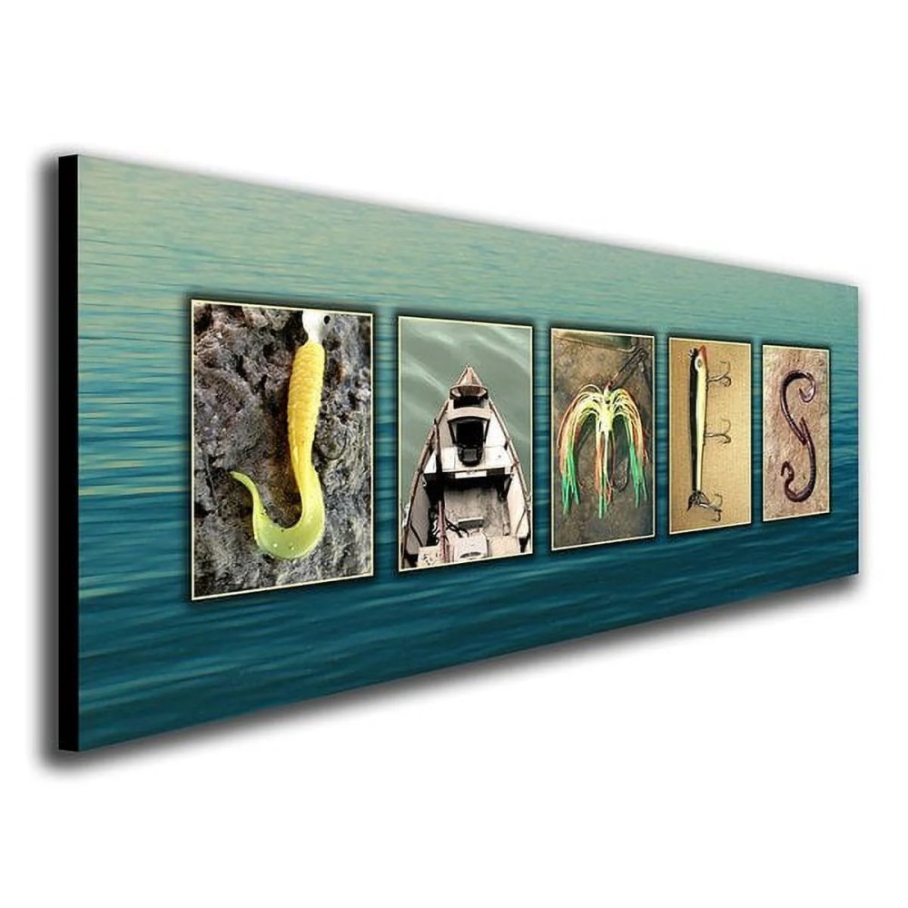 Tackle Fishing Name Art - Personalized