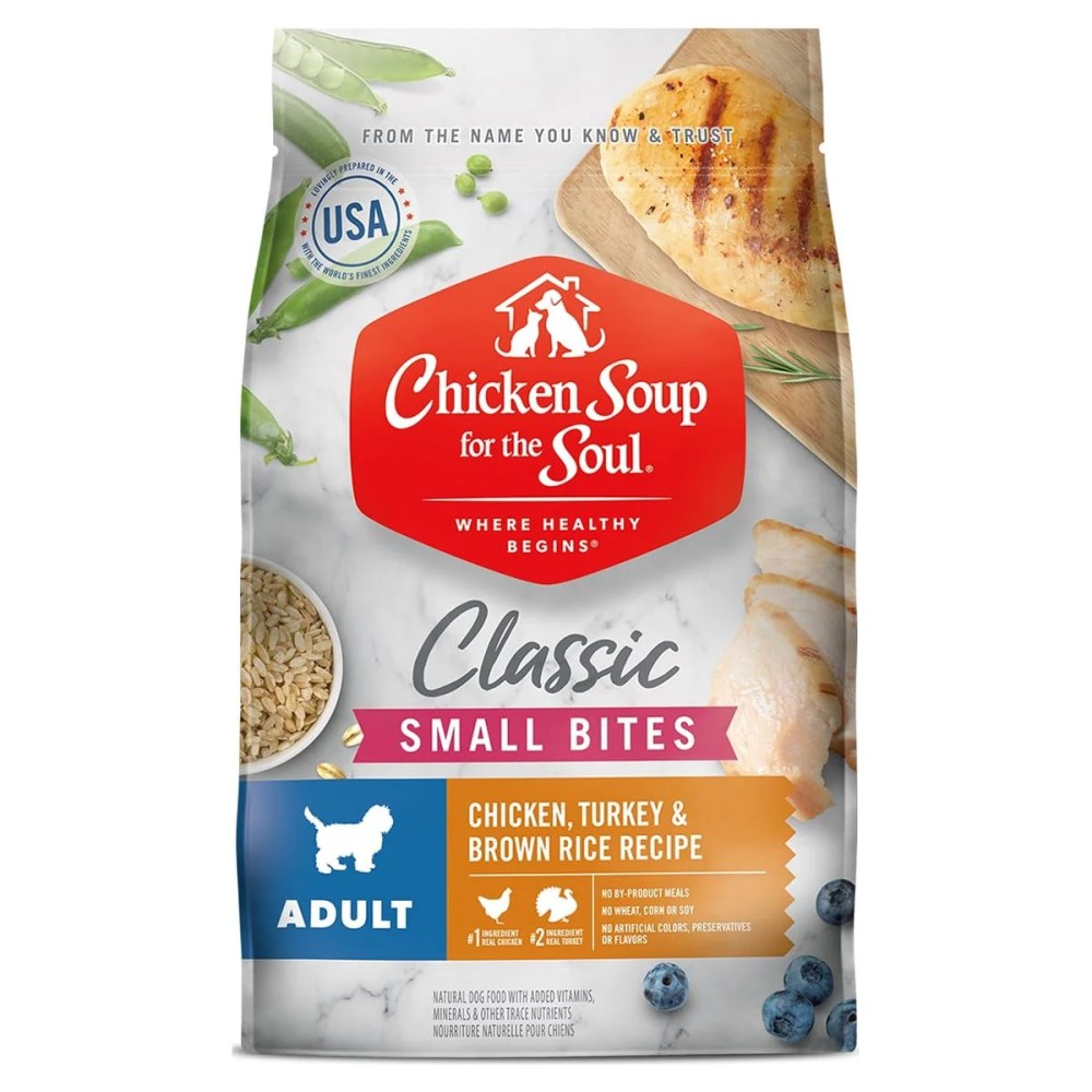 Chicken Soup for the Soul Small Bites Adult Dog Dry Food - Chicken,  Turkey & Brown Rice,  28 lb. Bag
