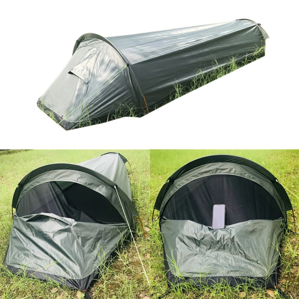 Watertight Sleeping Bag Camping Survival Bivvy Tent for Outdoor Bivy Tent, Single Person Sleeping Backpacking Bivvy Tent - Image 5