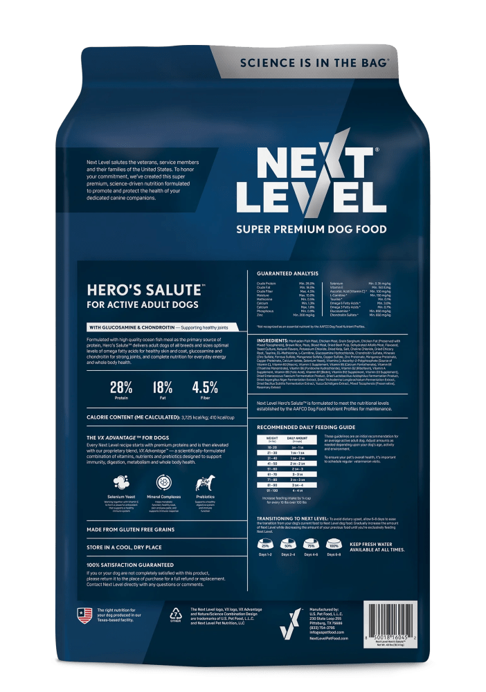 Next Level Hero's Salute Dry Dog Food, 40 lb Bag - Image 9